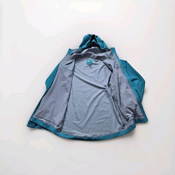 RAB Kinetic Plus Jacket Women XS Teal Proflex Hooded Waterproof Rain Wind QFT-87 - Picture 9 of 16